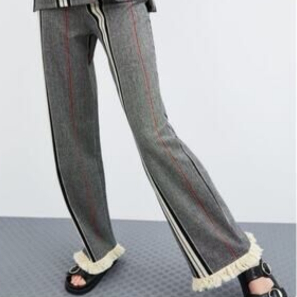 Zara Frayed Hem High Rise Pull-on Pants Small - Picture 1 of 9